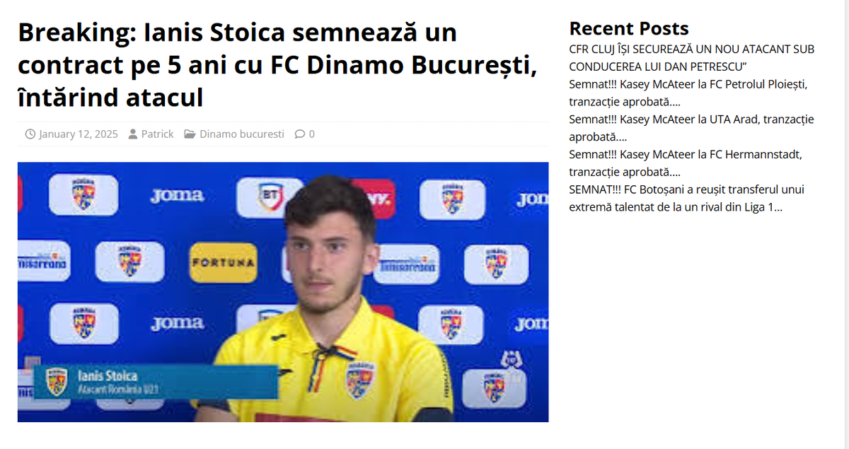 Glosar de știri fake din sport