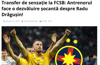 Drăgușin la FC Argeș, Olaru la Dinamo, Ianis Hagi la Botoșani sau Mason Mount la Rapid » Tendință alarmantă! Suporteri invadați de BOȚI, sute de transferuri imaginare răspândite pe site-uri „fantomă”