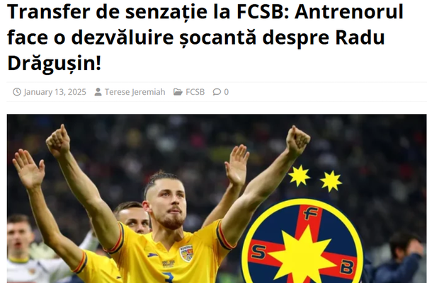 Drăgușin la FC Argeș, Olaru la Dinamo, Ianis Hagi la Botoșani sau Mason Mount la Rapid » Tendință alarmantă! Suporteri invadați de BOȚI, sute de transferuri imaginare răspândite pe site-uri „fantomă”