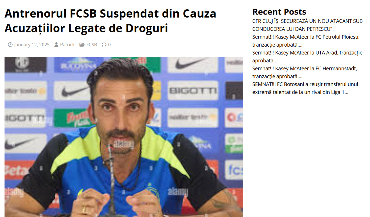 Glosar de știri fake din sport