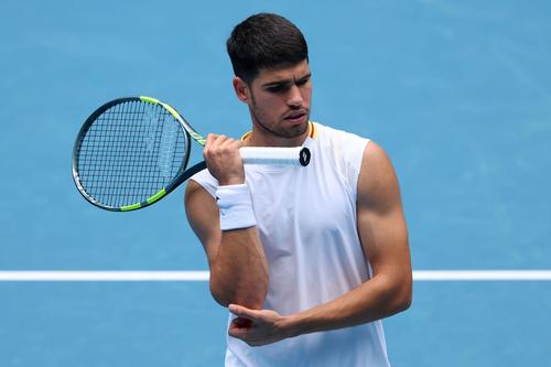 Carlos Alcaraz, la antrenament înainte de Australian Open 2026/Foto: Getty Images