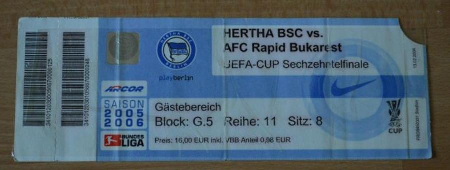 HERTHA BERLIN - RAPID 0-1 // 14 ani de la singura victorie pe teren german a unui echipe românești