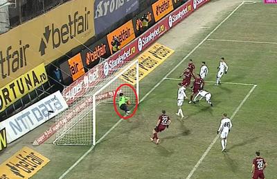 A fost sau nu gol? Moment încins în Gruia, la CFR Cluj - FC Voluntari » Decizia arbitrului