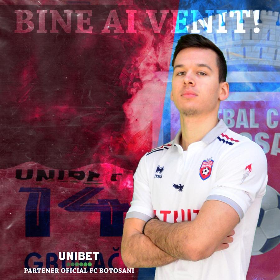 Sergej Grubac, noul atacant al celor de la Botoșani FC Botoșani a făcut un nou transfer » Atacant cu meciuri în Serie A, adus de Marius Croitoru la moldoveni