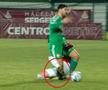 Intervenția lui Alexandru Albu asupra lui Achahbar // foto: captură Telekom Sport