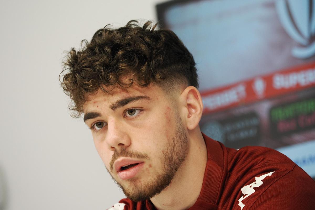 Cristiano Bergodi și Andrei Borza, la conferință de presă de la Rapid, înainte de meciul cu Hermannstadt