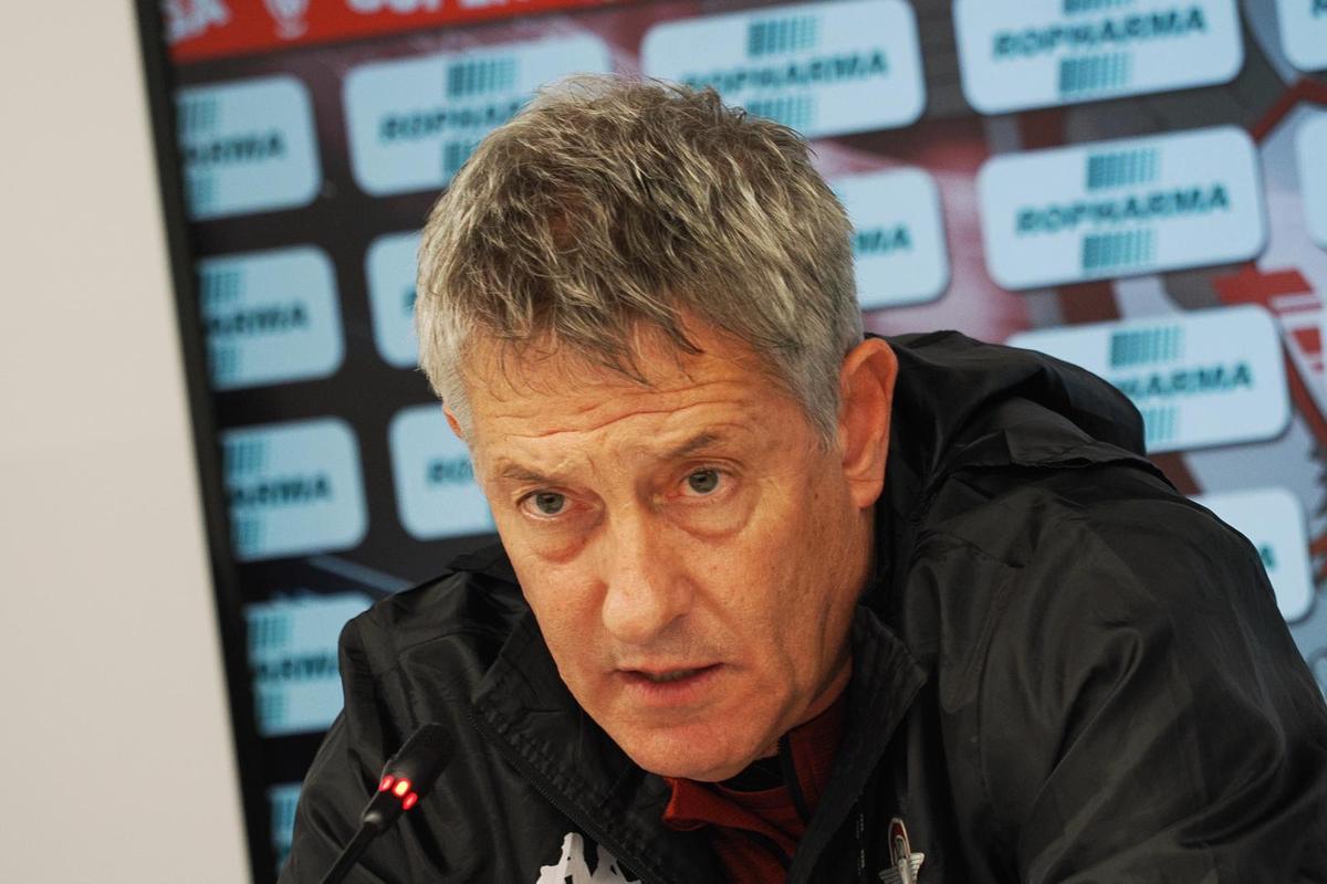 Cristiano Bergodi și Andrei Borza, la conferință de presă de la Rapid, înainte de meciul cu Hermannstadt