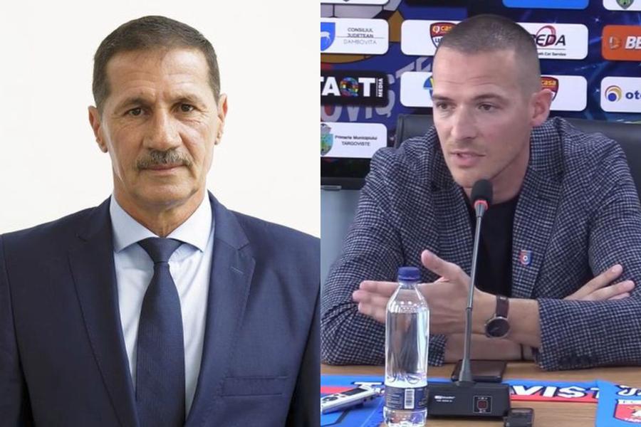 Marcel Ghergu (stânga) și Andrei Cordoș, foştii preşedinţi de la Chindia Târgoviște Doi foști președinți au dat clubul în judecată