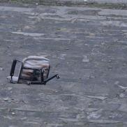 Un scaun de birou, abandonat pe Stadionul Dunărea din Galați. Foto: Andrei Furnigă, GSP