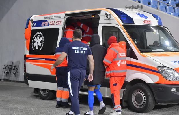 Titularul Craiovei s-a dus la ambulanță, imediat după meciul cu FCSB
