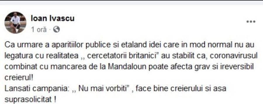 Oficial al lui CFR Cluj, derapaj la adresa lui Adi Mutu: „Coronavirusul combinat poate afecta ireversibil creierul”
