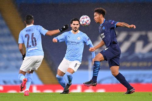 Boubacar Kamra (primul din dreapta), în Manchester City - Marseille // foto: Guliver/gettyimages