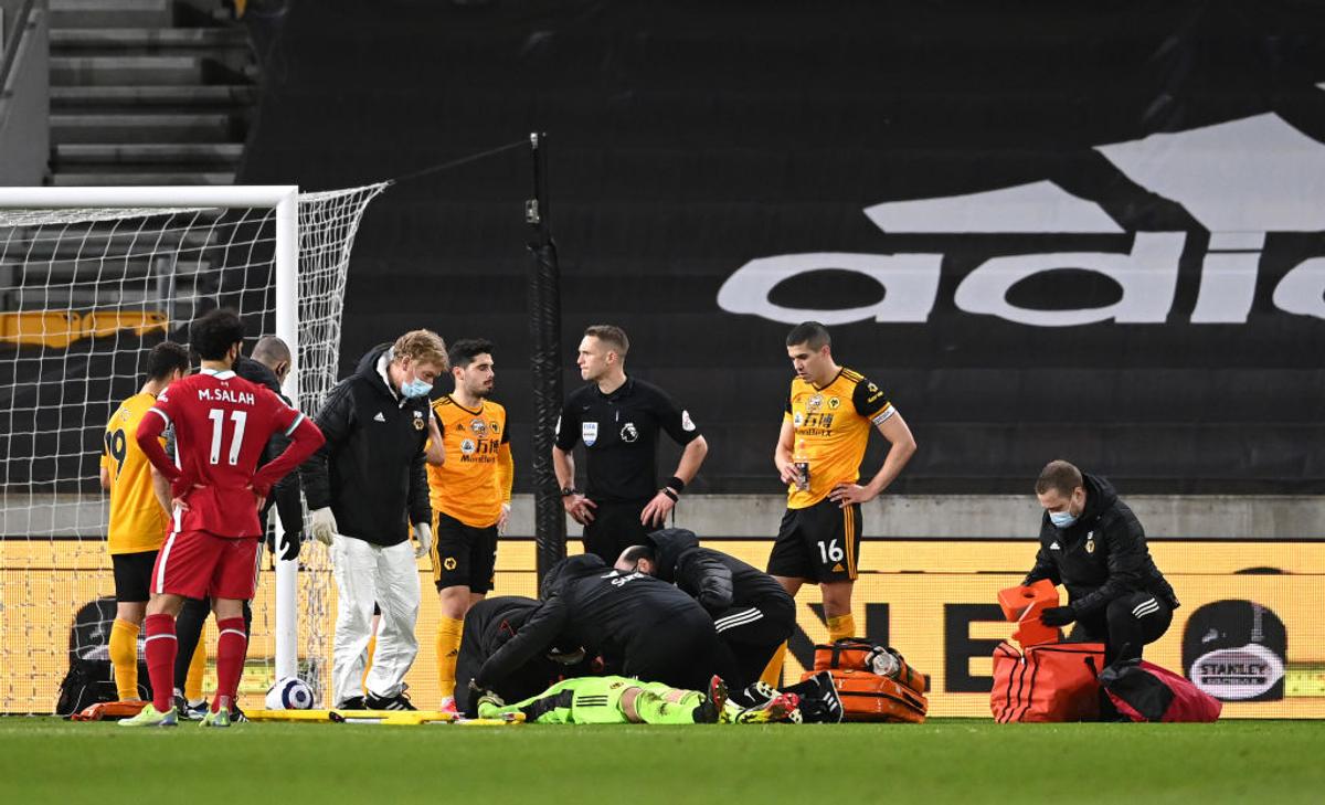 Rui Patricio, accidentare Wolves - Liverpool