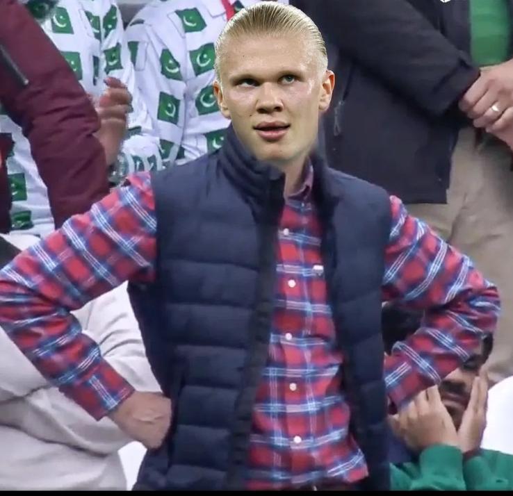 Erling Haaland, când Guardiola îl schimbă în minutul 63