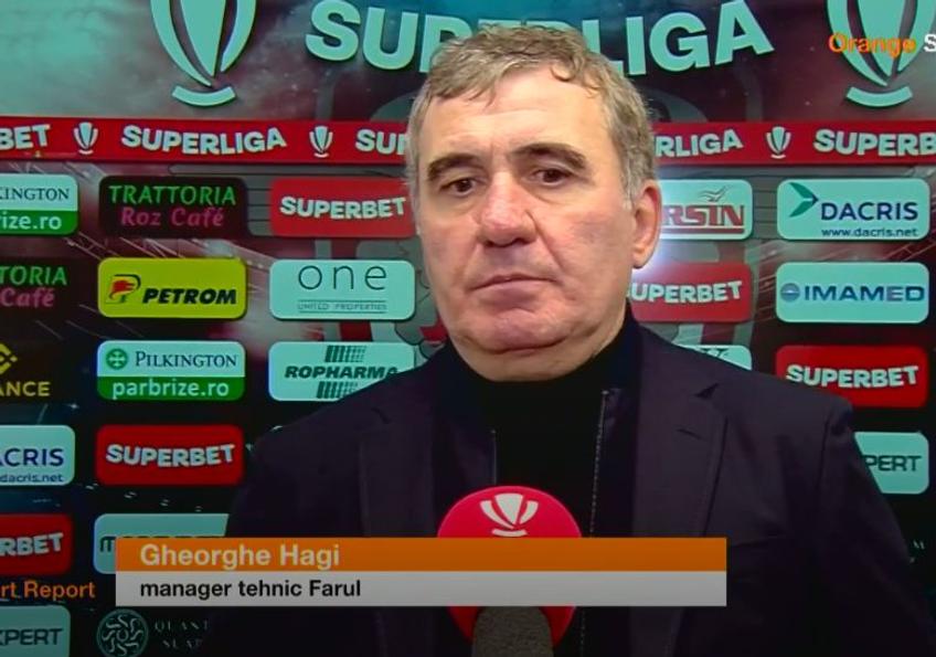Farul s-a impus în deplasarea cu Rapid, scor 2-1, în runda inaugurală a play-off-ului din Superliga României. Gică Hagi a fost mândru de prestația elevilor lui.