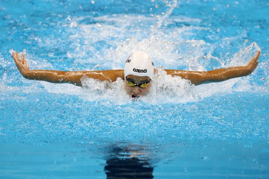 Yusra Mardini, la Jocurile Olimpice din 2016/Foto: Getty Images O refugiată din Siria, portdrapel al Echipei Olimpice a Refugiaților, s-a întors în țara ei și și-a găsit locuința distrusă: „Nimic nu a mai rămas”