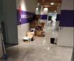 Șuvoaiele revărsate prin tavane au inundat vestiarele, culoarele și birourile din baza de pregătire a Fiorentinei / Foto: X La Repubblica