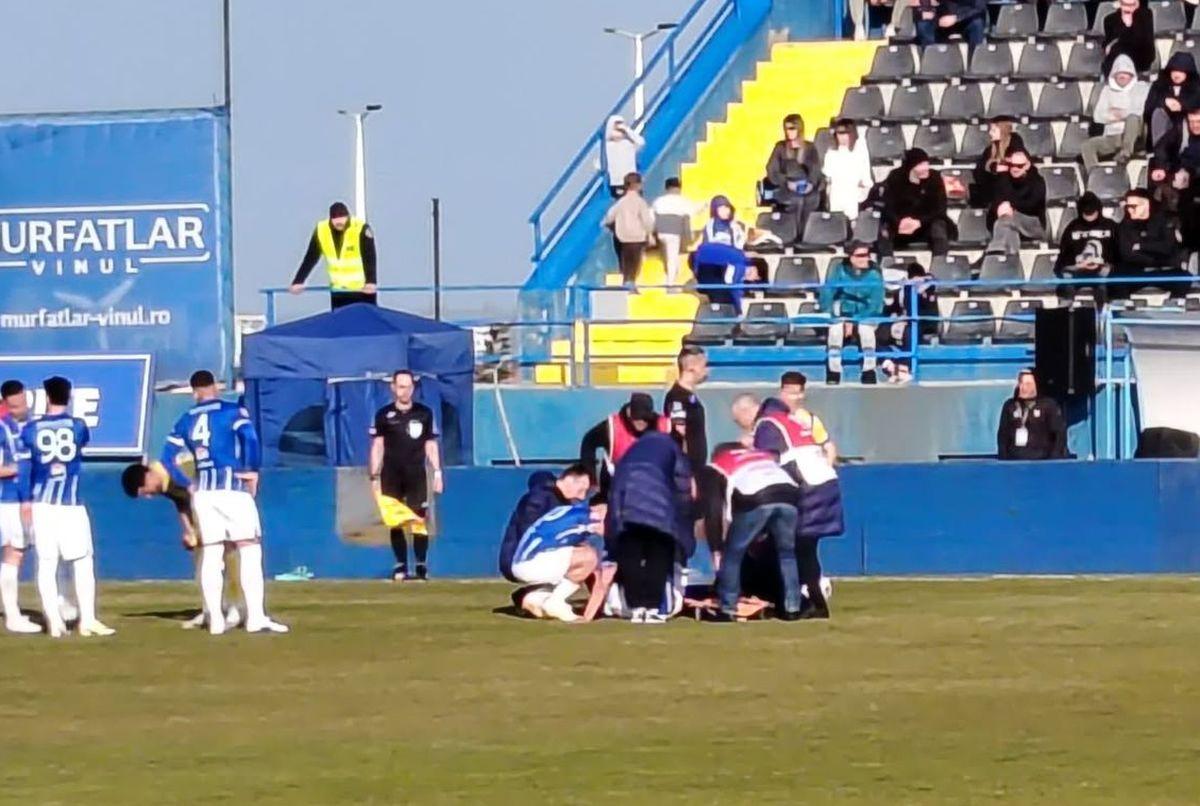 Fractură de tibie! Accidentare gravă în Farul - Petrolul