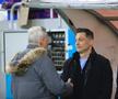 A coborât din lojă pentru a-l saluta pe Mirel Rădoi