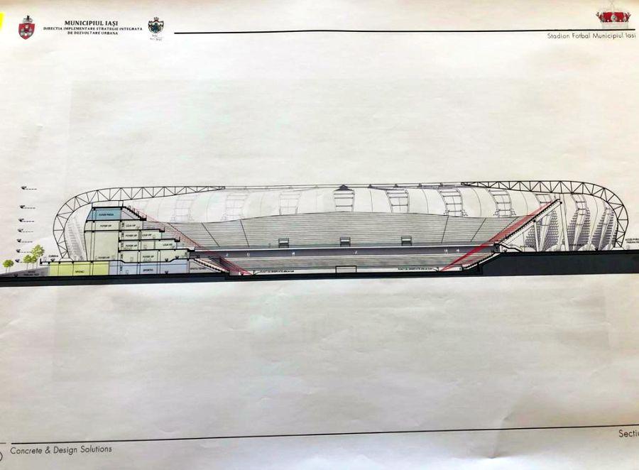 POLI IAȘI. WOW! Încă o arenă ultramodernă în Liga 1: stadion în stil „Coroana Regelui Ferdinand”