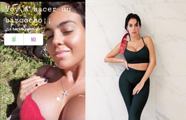 GALERIE FOTO. Georgina Rodriguez, senzațională în izolare » Iubita lui Ronaldo s-a pozat doar în sutien