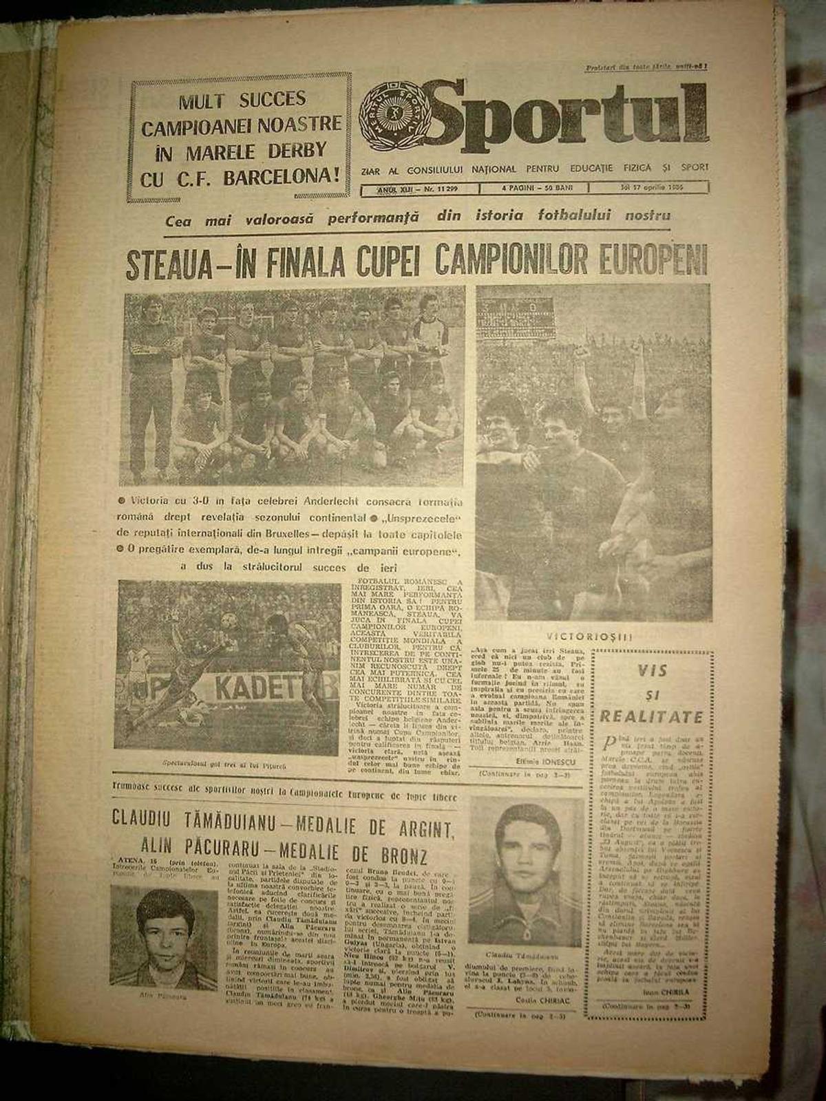 RETRO GSP. VIDEO 16 aprilie, ziua marilor rezultate în fotbalul românesc: Anderlecht, Italia, Spania, Grecia