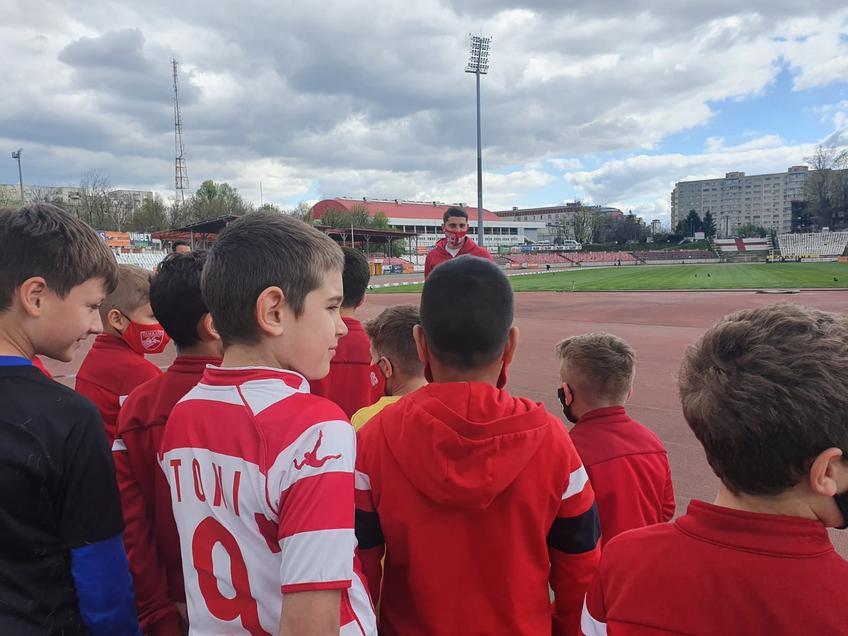 Mihai Eșanu a participat la o acțiune cu juniorii lui Dinamo
