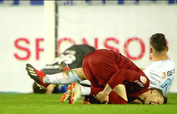 Ciprian Deac a cerut penalty în Supercupa CFR Cluj - FCSB! Radunovic „l-a luat pe sus” în careu