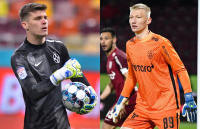 CFR Cluj - FCSB e și duelul portarilor » Cum sunt văzuți Hindrich și Târnovanu: „Unul are reflexe bune, celălalt comunică bine cu apărarea”
