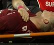 Accidentare Deac în CFR Cluj - Sepsi 2-1. Foto: captură Prima Sport