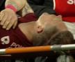 Accidentare Deac în CFR Cluj - Sepsi 2-1. Foto: captură Prima Sport