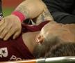 Accidentare Deac în CFR Cluj - Sepsi 2-1. Foto: captură Prima Sport