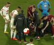 Accidentare Deac în CFR Cluj - Sepsi 2-1. Foto: captură Prima Sport
