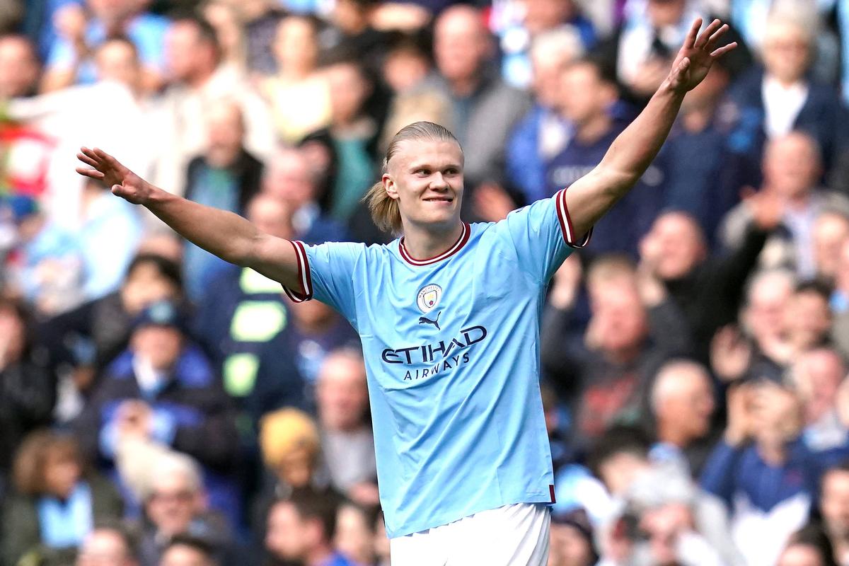 Manchester City îi suflă în ceafă lui Arsenal » Victorie fără emoții cu Leicester + Haaland a egalat recordul incredibil al lui Salah și mai are 8 meciuri!