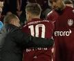 Accidentare Deac în CFR Cluj - Sepsi 2-1. Foto: captură Prima Sport