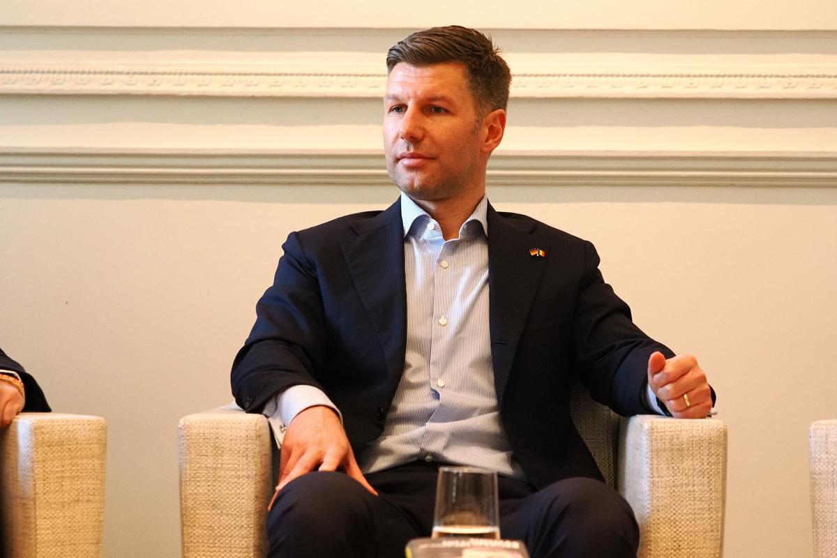 Conferință de presă la Ambasada Germaniei la București, Thomas Hitzlsperger, 15 aprilie 2024