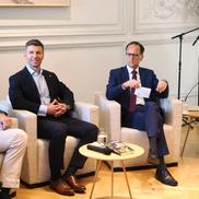 Thomas Hitzlsperger, ambasadorul Germaniei Peer Gebauer şi Marius Niculae FOTO: Ionuţ Iordache (gsp.ro)