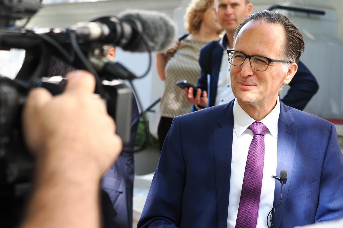 Conferință de presă la Ambasada Germaniei la București, Thomas Hitzlsperger, 15 aprilie 2024