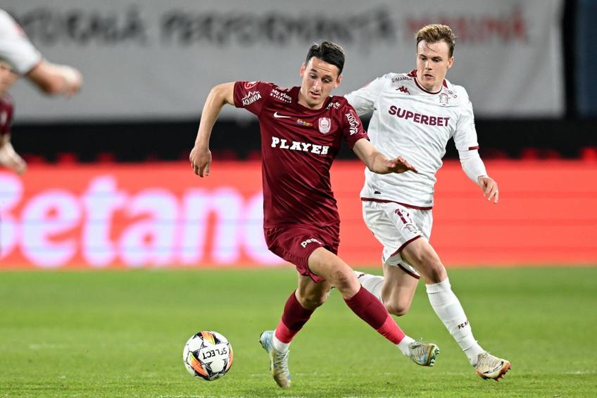 Mattias Kait (dreapta), unul dintre remarcații lui Ilie Dumitrescu din CFR Cluj - Rapid, foto: Imago Images