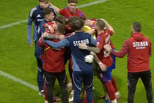 Steaua - FC Bihor, în etapa #4 din play-off-ul Ligii 2 / foto: captură Prima Sport 1