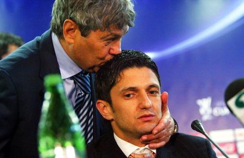 Mircea Lucescu (stânga), alături de fiul său, Răzvan (dreapta)