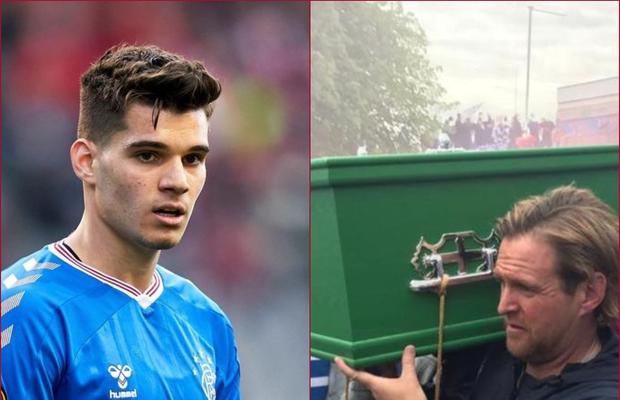 Ianis Hagi, întâmpinat cu un sicriu verde » Incidente la sărbătoarea lui Rangers