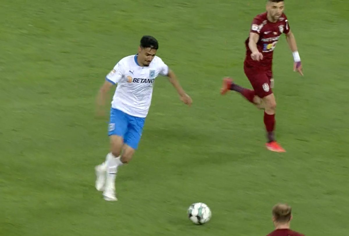 Ștefan Baiaram, gol de generic în CS U Craiova - CFR Cluj! Filmul fazei