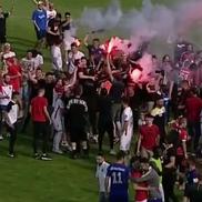 Sărbătoare la Mediaș, după ce Hermannstadt a promovat în Liga 1 // foto: captură DigiSport