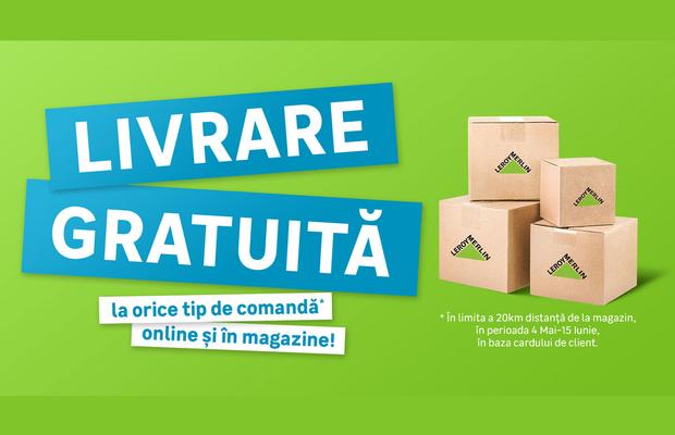 Ești client Leroy Merlin? Grăbește-te, ai livrare gratuită la orice produs!