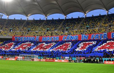 Dinamo și Steaua s-au războit iar în peluze: „Tremură haita când în față e Armata!” » „Câinii” au răspuns cu o scenografie interactivă inedită