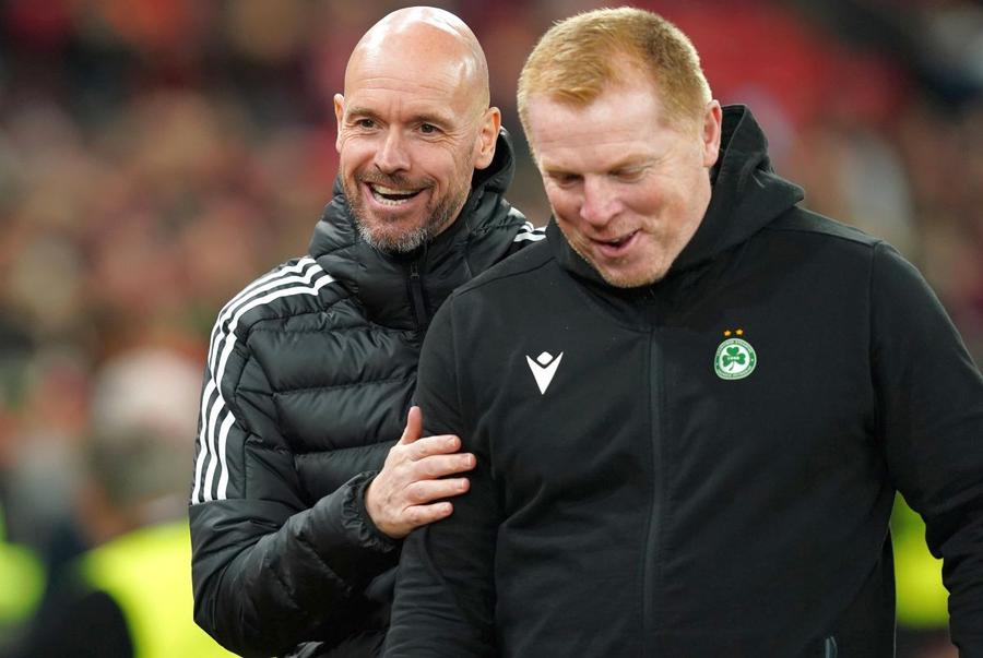 Neil Lennon, alături de Erik Ten Hag/ foto: Imago Images Ce riscă Șucu