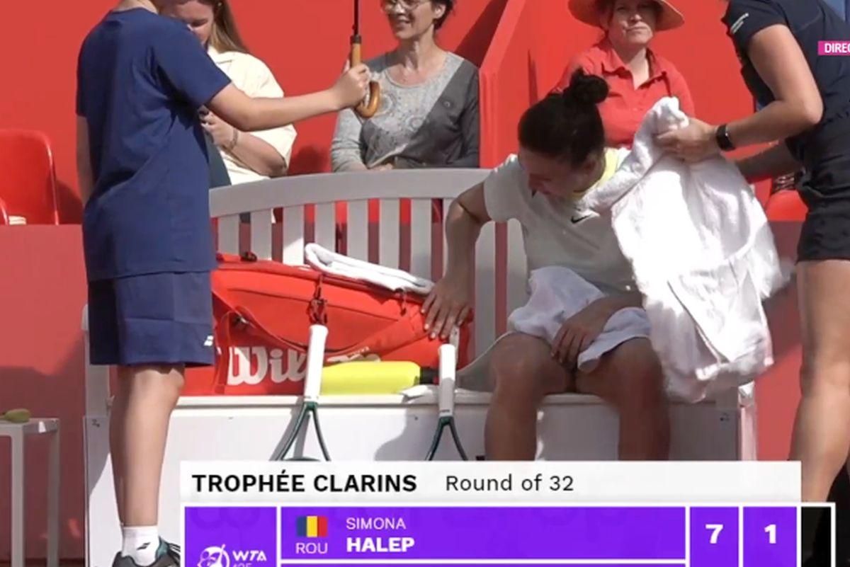 Simona Halep - McCartney Kessler » Simona, forțată să se retragă după ce câștigase primul set! Al doilea meci de la revenire, a doua problemă medicală
