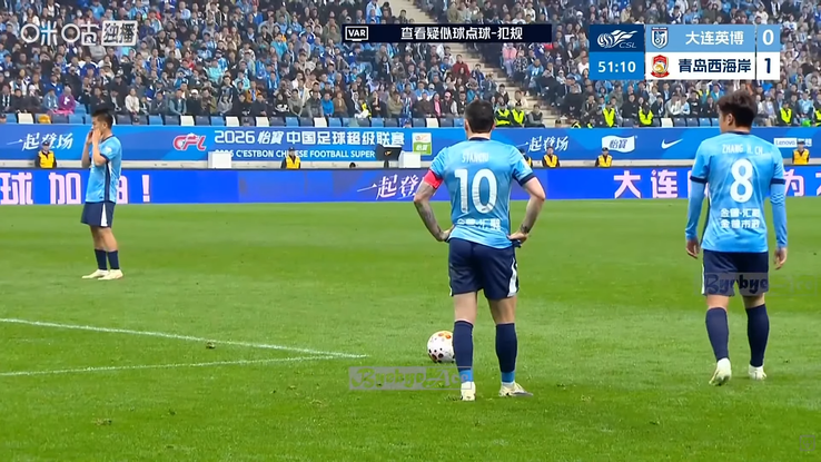 Gol spectaculos pentru Stanciu în Dalian Yingbo - Qingdao West Coast 2-3 // Captură Youtube