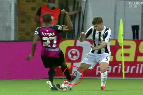 Intrarea necugetată a lui Cardoso. Captură TV Telekom Sport
